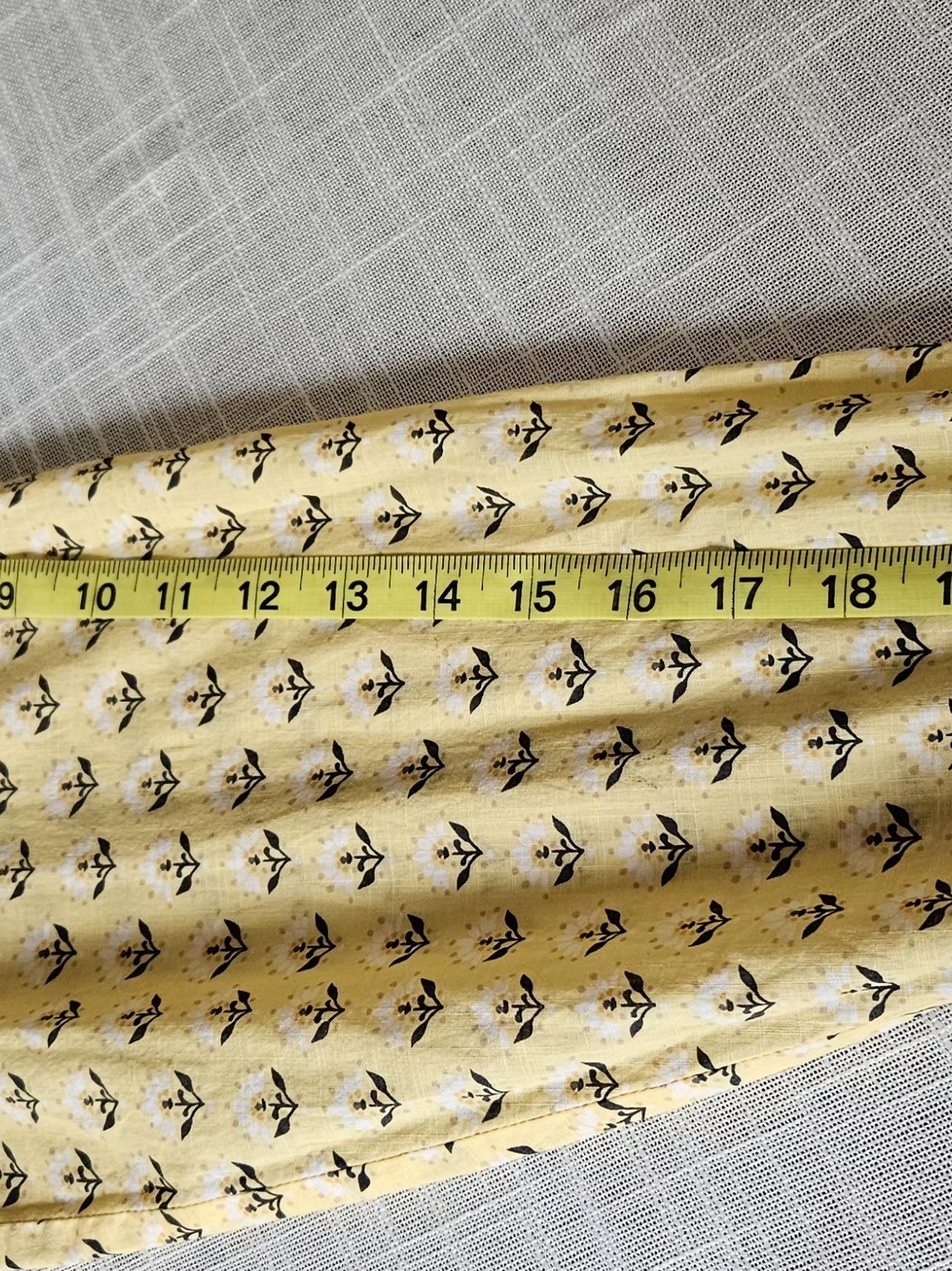 ​Orvis 100% Cotton Floral Block Print Blouse Yellow Casual Boho Size XL - Picture 12 of 14